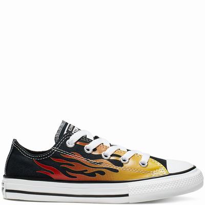 Converse Archive Flames Chuck Taylor All Star - Lasten Tennarit - Mustat/Punainen